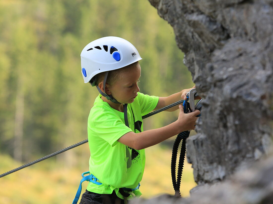 In der Ramsau beim Sattelber gibt es sehr spannende und aufregende  Klettersteige