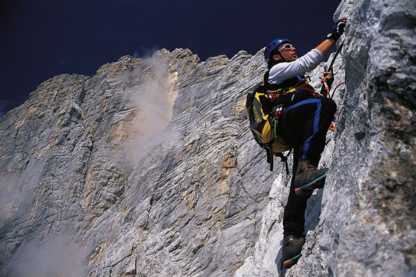 Via ferrata on the high Dachstein